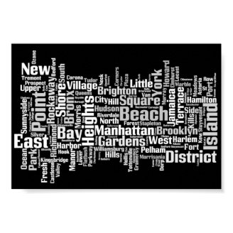 New York City Boroughs Poster
