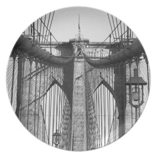 New York city Brooklyn bridge plate