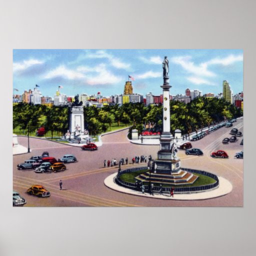 New York City Columbus Circle Poster
