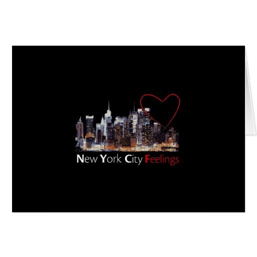 New York City Feelings Greeting Card Zazzle New York City Feelings Greeting Card Zazzle