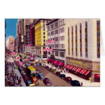 New York City Fifth Avenue in the 50s Greeting Card