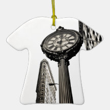 New York City - Flatiron Building and Clock Christmas Ornaments