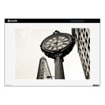New York City - Flatiron Building and Clock Laptop Skins