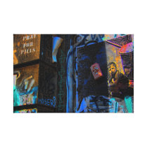 New York City Graffiti Street Photo Canvas Print