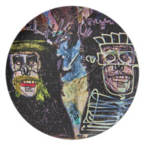 New York City Graffiti Wall Photo Dinner Plates