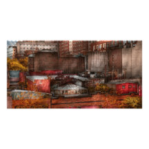 New York - City - Greenwich Village - Abstract cit Personalized Photo Card