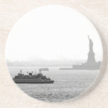 New York City Harbor - Statue of Liberty Beverage Coasters