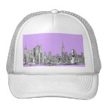 New York city in lilac pink Trucker Hats