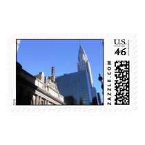 New York City Library and the Chrylser Building postage