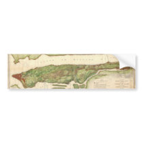 New York City Map During Revolutionary Map 1878 Bumper Stickers