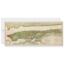 New York City Map During Revolutionary Map 1878 Personalized Announcements