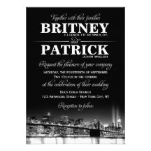 New York City NYC Skyline Wedding Invitations
