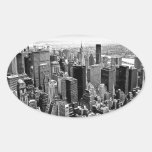 New York City Oval Stickers