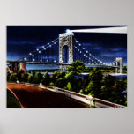 New York City Riverside Drive Washington Bridge Poster