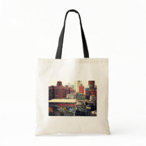 New York City Rooftops Covered in Graffiti Canvas Bags