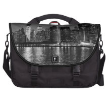 New York City Skyline at Night Laptop Commuter Bag
