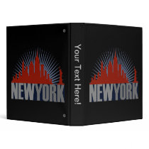New York City Skyline 3 Ring Binders