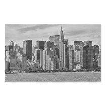 New York City Skyline From the East River B&W