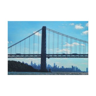 New York City skyline, George Washington Bridge Canvas Print