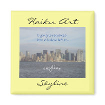 New York City Skyline Haiku Art Magnet