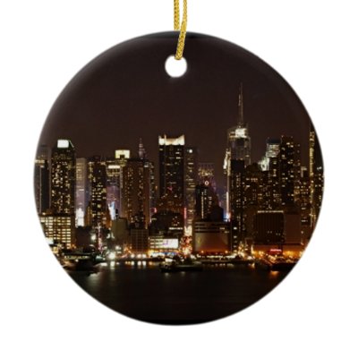 New York City Skyline Christmas Tree Ornament