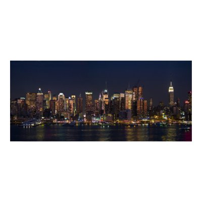 new york city at night time. new york skyline night time.