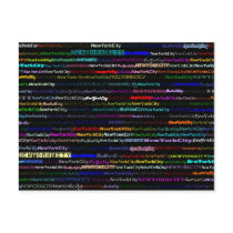 New York City Text Design I Postcard by SjStevenson New York City Text Design I Postcard