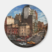 New York - City - The corner of 10th Ave & W 18th Refrigerator Magnets