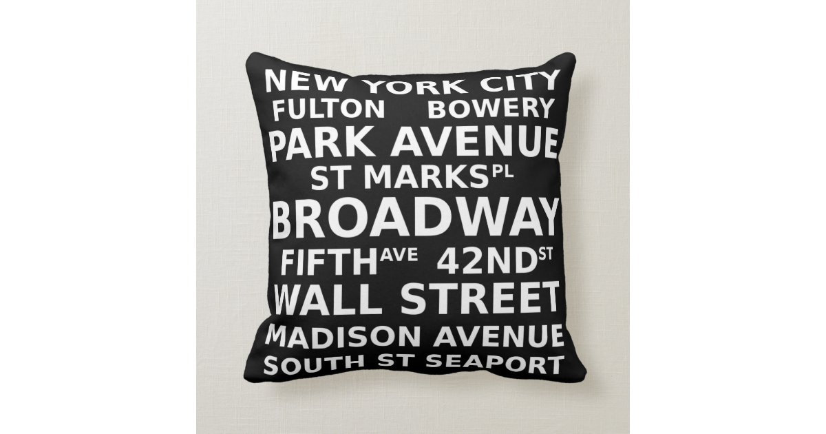New York City Throw Pillow Zazzle