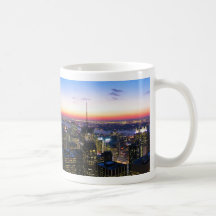 New York City Top of Rockefeller Center Panorama Mugs