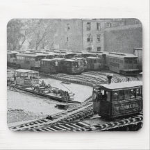 New York City Train on Elevated Railroad Yonkers Mousepads