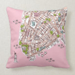 New York City travel map pillow present pillows