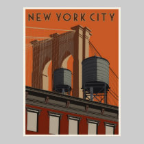 New York City travel poster posters
