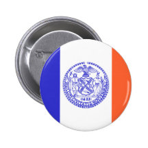 New York City, United States flag Button