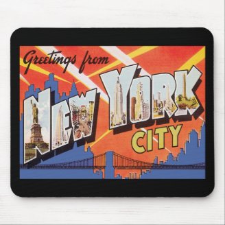 New York City Vintage Travel Mousepads