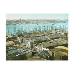 New York City Wharves 1875 Magic Lantern Slide Postcard