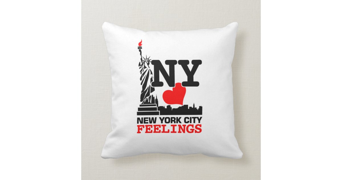 New York City White Pillow Zazzle