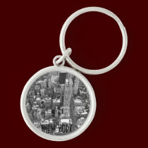 New York Cityscape Key Chain New York Souvenirs keychains