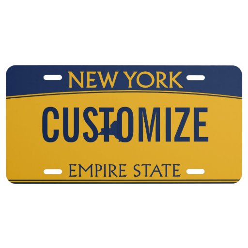 New York Custom License Plate Zazzle