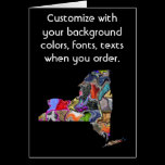New York Customize colorful card how you want it cards
