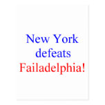 New York defeats Failadelphia! Postcard