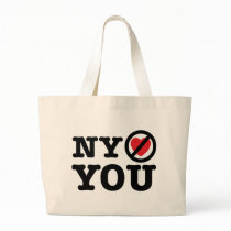 new york doesn't love you i love ny parody canvas bag