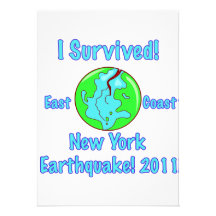 New York Earthquake of 2011 Custom Invite