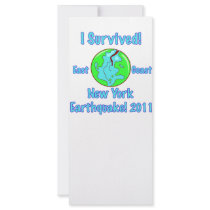 New York Earthquake of 2011 Personalized Rack Card