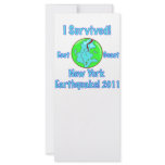New York Earthquake of 2011 Personalized Rack Card
