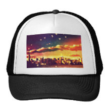 New York Fairy Tale - Skyline Hearts Mesh Hats