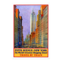 New York Fifth Avenue Travel Poster posters