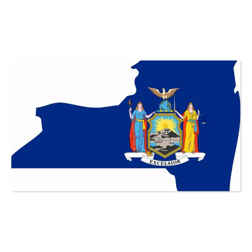 New York Flag Map Business Card Templates (back side)