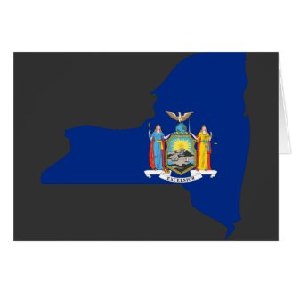 New York Flag Map Cards