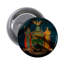 New York Flag Silk Buttons